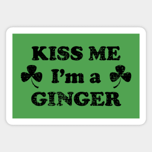 Kiss me I'm A Ginger - Saint Patricks Day Irish Shamrock Sticker